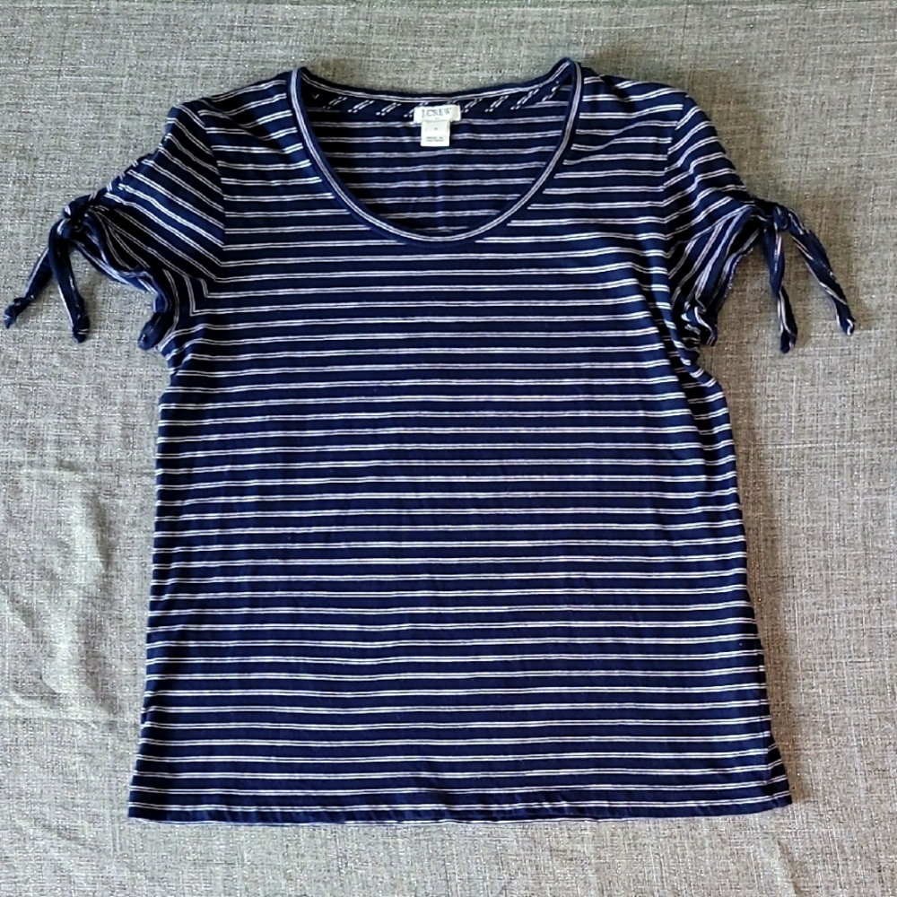 J. Crew Navy Striped Women's Top